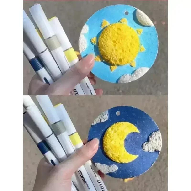 10/100Pcs 3D Drawing Magic Canvas Sponge – Kids DIY Painting Paper for Creative 3D Art & Children’s Craft Projects