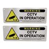 CCTV Metal Warning Sign 24 Hours Video Surveillance Board Strong Visibility for Outdoor Wall Fence