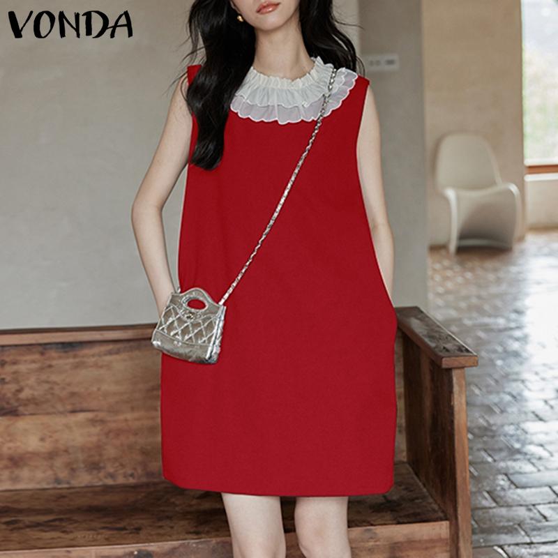 knee length dresses for ladies VONDA DRESS – DarkGlow main image 0