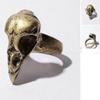 Bague d'ouverture tête d'oiseau homme européenne et américaine Anneau exagéré creux crâne d'oiseau Bijoux punk