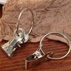 50/10Pcs Stainless Steel Curtain Rod Clips with Rings Home Bedroom Bathroom Decorative Hanger Buckles Towel Curtain Clamps