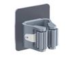 Wall-Mounted Mop and Broom Clip Holder, Traceless, Hole-Free, Multi-Purpose Storage Bracket for Bathroom and Toilet