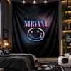 Wall Hanging Tapestry Nirvana Print Cloth for Living Room Bedroom Home Decor