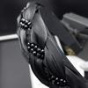 Exquisite Women Silky Voile Fabric Headbands Ladies Braided Hairbands With Beads Tape for Female Party Shopping Head Wears