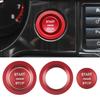 2Pcs Blue/Silver Start Push Button Cover&Ring,For Land Rover Discovery Sport LR5 Range Rover Sport Vogue Evoque,Car Accessories