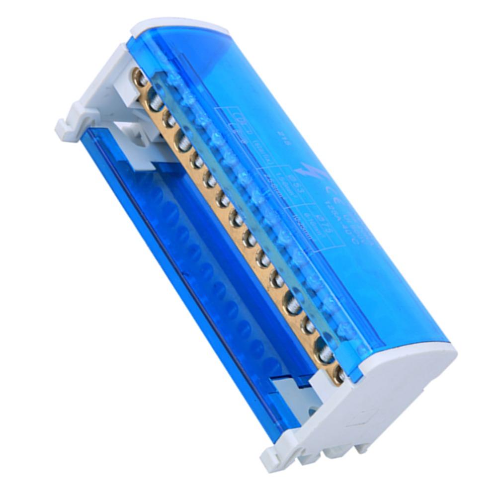 215 Terminalowa Skrzynka Rozdzielcza 2-poziomowa 125A/500V Blok Zaciskowy Skrzynka Przyłączeniowa Niebieska 2 wejścia 28 wyjść Skrzynka Rozdzielcza Dystrybucja Mocy