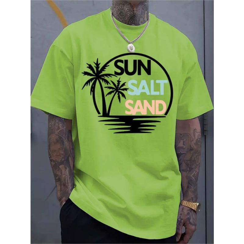 Men's fashionable round neck T-shirt