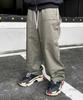 Keullako Cotton Carpenter Wide Work Pants (Khaki)