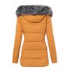 Women Parkas Jacket Cotton Coat Winter Thick Fur Collar Hooded Windproof Padded Jackets Outerwear Zipper Overcoat