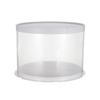 Plastic Transparent Cake Box Round Cake Packaging Boxes Organizer for Home Dessert Shop (White Sing