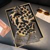Sweet and Cool Retro Leopard Print Fringed Scarf Female New Millennial Spice Girl Style Autumn and Winter Thickened Skin-friendly Shawl Scarf