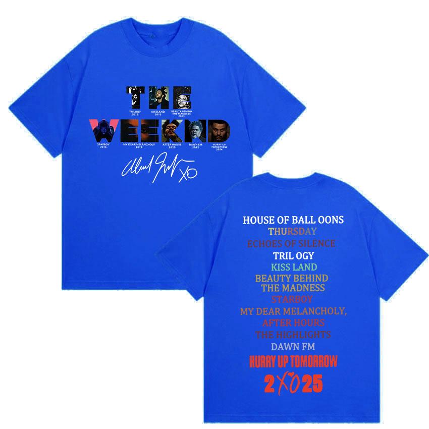 Limited The Weeknd Hurry Up Tomorrow Album 2025 Unisex T-Shirt Men Women Hip Hop Fashion Cotton Short Sleeve T Shirt Streetwear