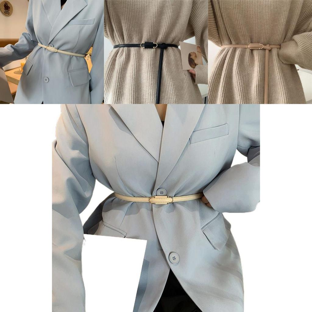 Elegant Artistic Knotted Soft Leather Belt For Stylish Sweaters And Jeans In Versatile Colors