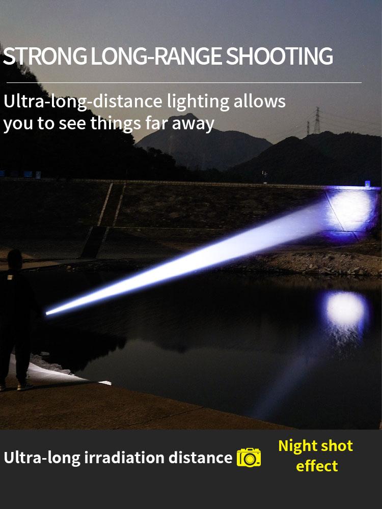 Rechargeable Flashlights 12000 Lumen Super Bright Led Flashlight High Lumens with USB Cable, 5 Modes Powerful Flashlight Waterpr