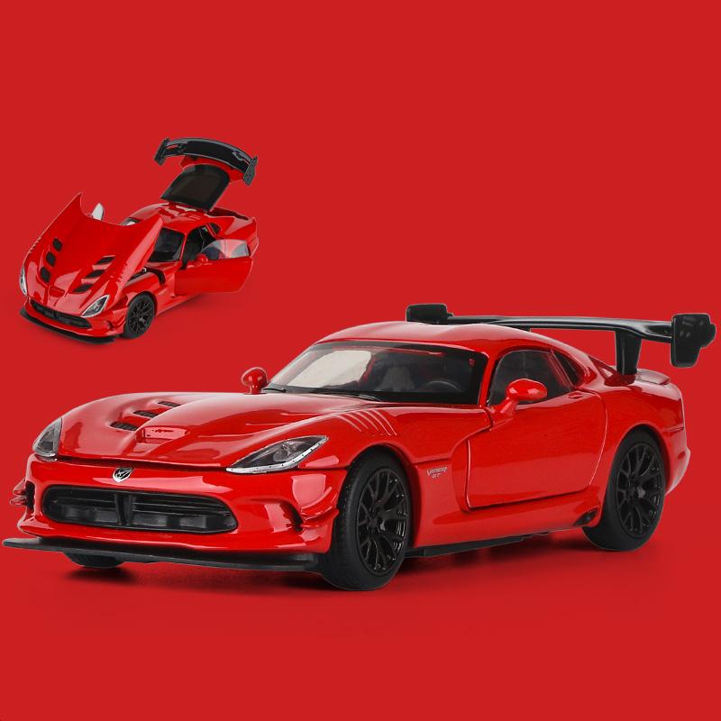 1/32 Dodge Viper ACR SRT Alloy Sports Car Model Diecasts Metal Toy Vehicles Car Model Simulation Sound and Light Childrens Gifts