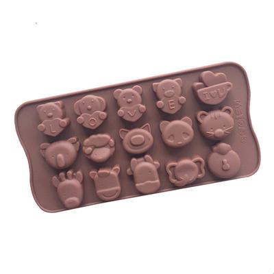 Animal Silicone Chocolate Mold DIY Baking Tool Love 15 Holes Cartoon