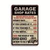 Tin Sign Metal Poster Vintage Garage Decoration, Aluminum Wall Art Waterproof for Auto Shop