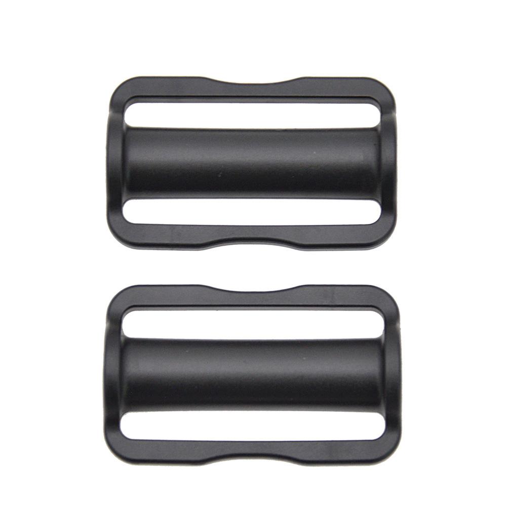 2PCS Tri Glide Slider, Plastic Steel Tri Glide Slide Buckle Strap Sliders Adjusters Diving Double D-ring Weight Belt Keeper Slider Stopper Holder For