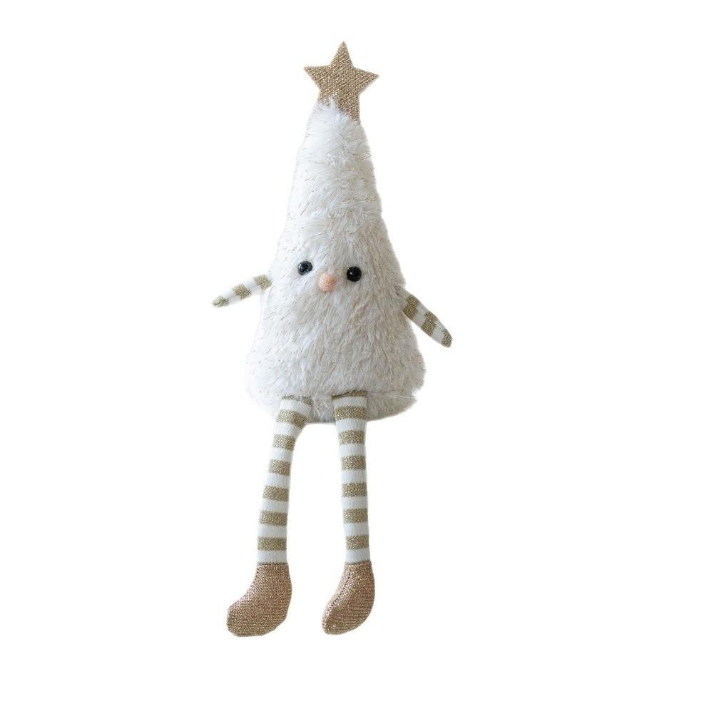 

Рождественское украшение Праздничные подарки Плюшевая рождественская кукла White