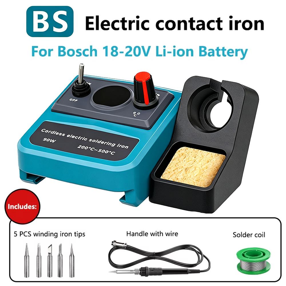 Cordless Soldering Iron Kit for Makita/Dewalt/Milwaukee 18v LXT Battery,91W LED Digital Solder Iron Soldering Gun with 1pcs Tips