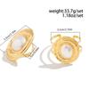 2pcs/set Vintage Exaggerated Bracelets Rings Set Geometric Irregular Wide Bracelets Oval Elliptical Cuff Bangles Women Jewelry