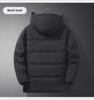 Men's Hooded Winter Cotton Coat: Warm, Thickened, Versatile, Medium-Long Jacket for Middle-Aged & Elderly