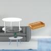 Acrylic Round Side Table End Storage Basket Woven Handmade Bread Tray with Handles for Dining