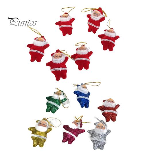 6ks přívěsek na vánoční stromeček třpytivý prášek hromadění dárků rozvržení scény na řetízku Rozkošný vánoční festival Santa Claus přívěsek na panenku Party Favor