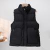 Down Puffer Vest For Women Stand Collar Sleeveless Puffer Jacket Casual Zipper