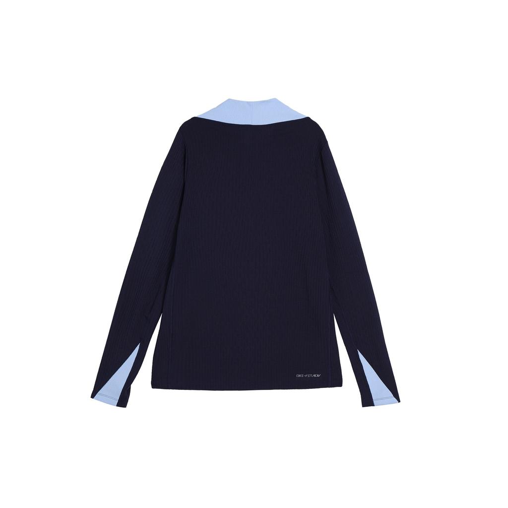 Nike Dri-FIT ADV Logo Print Retro Casual Half-Zip Long Sleeve Football Shirt Men Tops Dark-Black Blue FJ1927-498