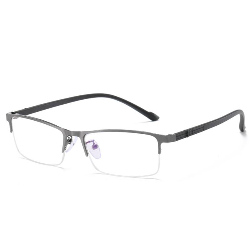 Anti Blue Light Metal Half Frame Myopia Glasses Men Ultralight Finished Shor Sighted Eyewear Women -1.0 -1.5 -2.0 -3.0 -4.0