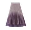 MOE2HUO Gradient Chiffon and Tulle Shiny Long with Elastic Elegant and Perfect for Everyday or Commuting Free Women's Skirt, Skirt, High-Waisted