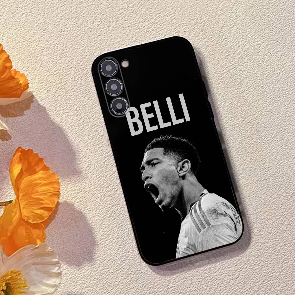 J-Jude F-Football Bellinghams Phone Case Black Silicone Soft For Samsung Galaxy A73,A72,A71,A70,A53,A52,A51