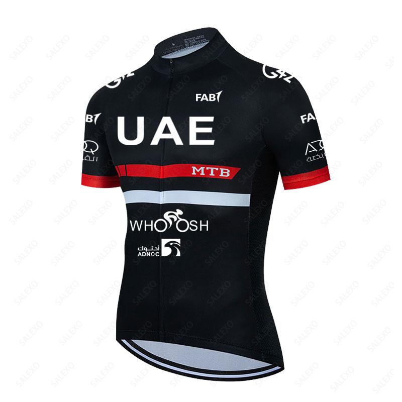 Uae Fluorescent Green Cycling Sets Men's Summer Bicycle Clothing Breathable Mountain Cycling Clothes Suits Ropa Ciclismo Maillot