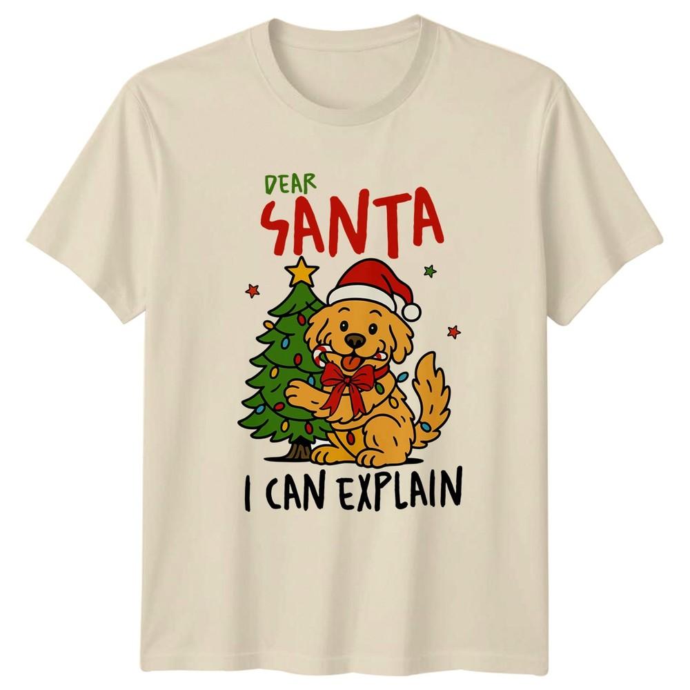Dear Santa I Can Explain Golden Retriever Dogs Christmas Unisexs TShirt Unisexs Tee