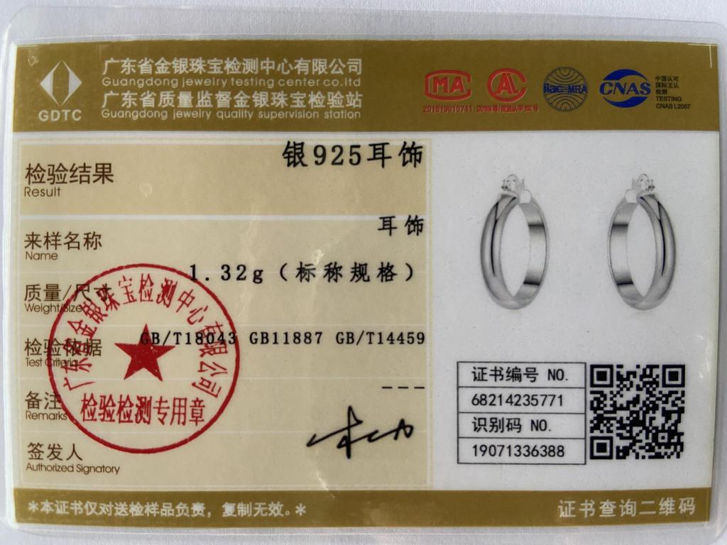 925 Sterling Silber Runde Hängeohrringe Mode Hochzeits Schmuck