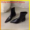 Martin Boot For Women With Waterproof Platform Rubber Sole And Pointed Toe For Autumn Fashion