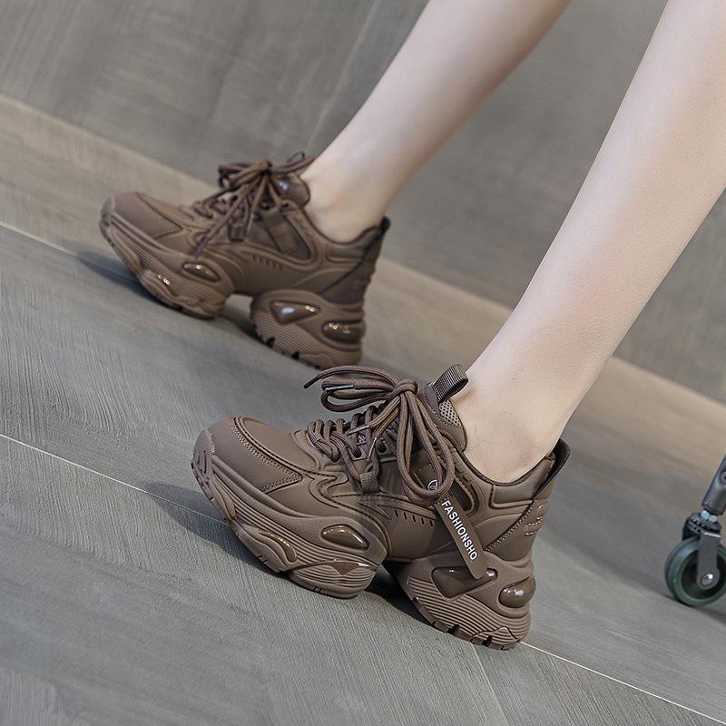 

Daddy shoes air cushion sole women s 2025 autumn new thick-soled heightening shoes sports and leisure shoes women s functional wind dance shoes 35