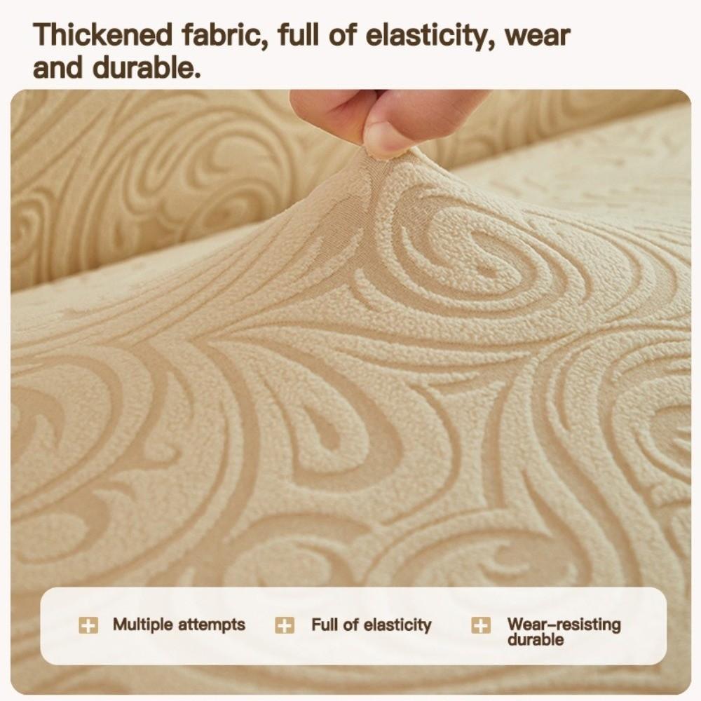 New Elastic Skirted Chair Cover Dustproof Thickened Living Room Chair Cover Removable Jacquard Chair Protective Case Universal