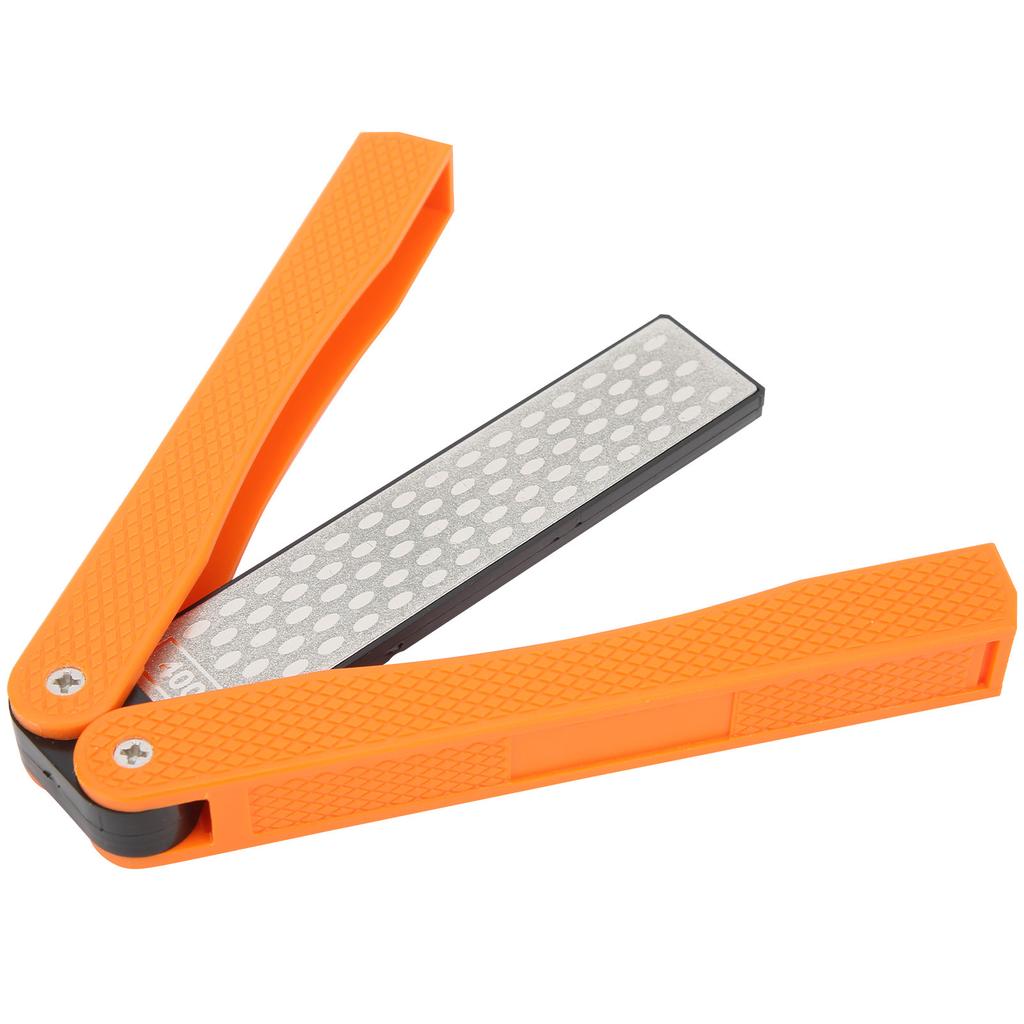 Folding Sharpener FanShaped DoubleSide Knife Blade Kitchen Sharpener Grinder Tool(Black )
