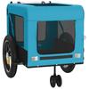 Bicycle Trailer for Dogs Blue and Black Oxford Fabric & Iron