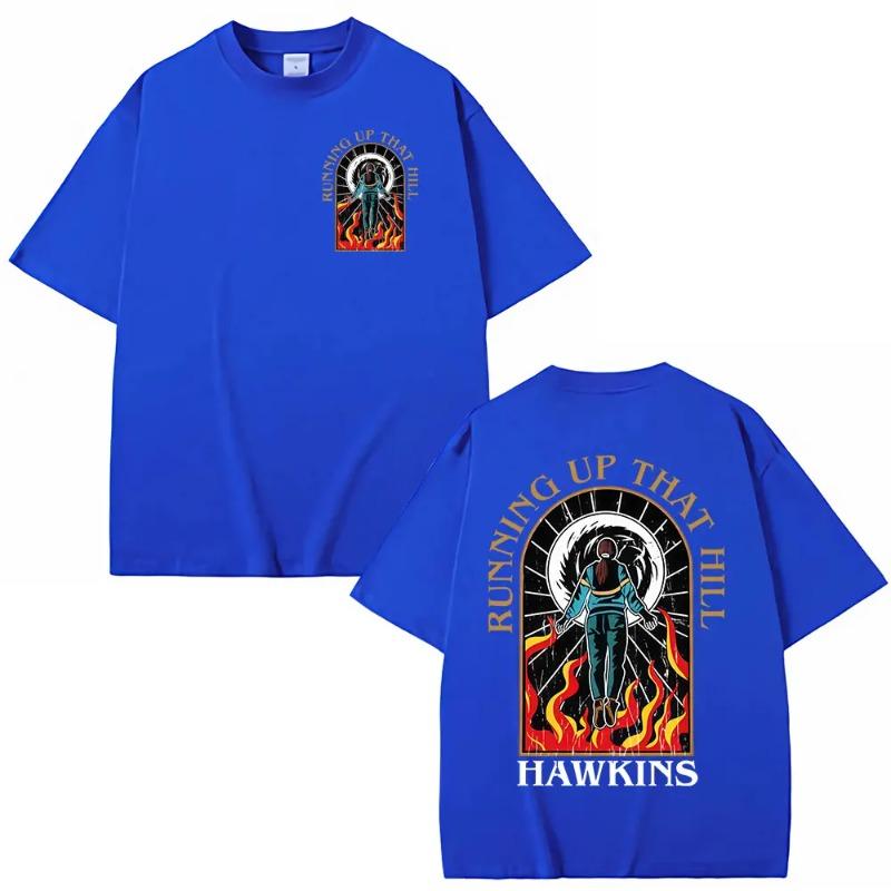 2026 Eddie Munson Demogorgon Hunter 100%cotton men's shirt Gothic Graphic summer short sleeve oversized Women fashion T-shirts
