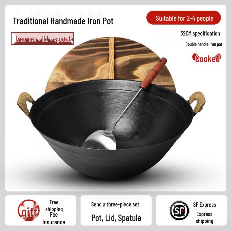 Zhangqiu Handmade Traditional Cast Iron Wok
