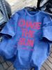 Chase The Sun Prints Washed TShirts Womens Cotton Oversize T Shirt ONeck Comfortable Distressed Tops Summer Womans Clothes