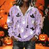 Women's Long Sleeve Halloween Print Hoodie Pullover with