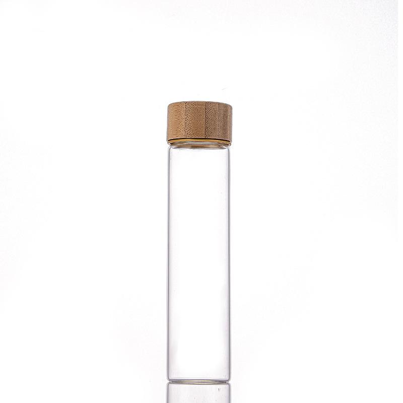 Pin Dou 30mm Wood Grain Lid Glass Tube Sample Bottle
