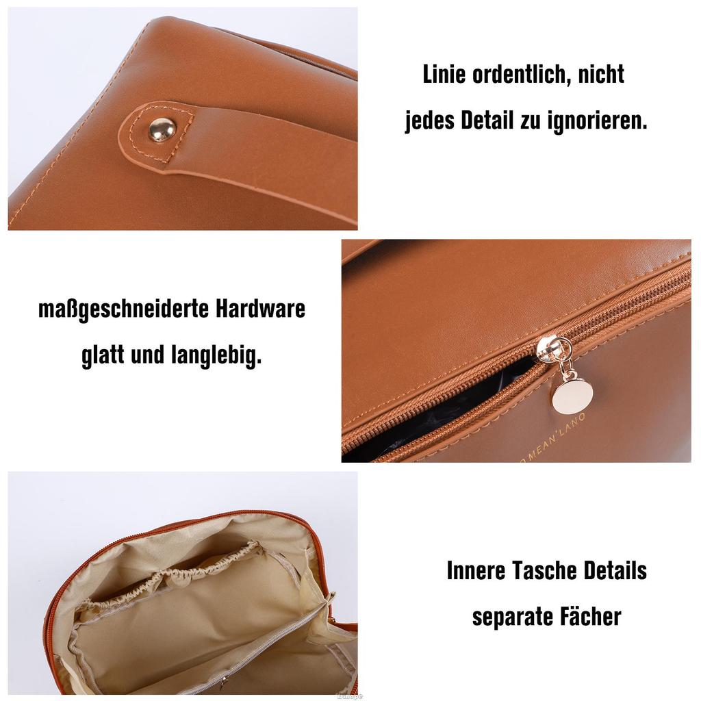Large Leather Travel Cosmetic Bag for Women Cosmetic Organizer High-capacity Makeup Bag Storage Pouch For Female Makeup Box