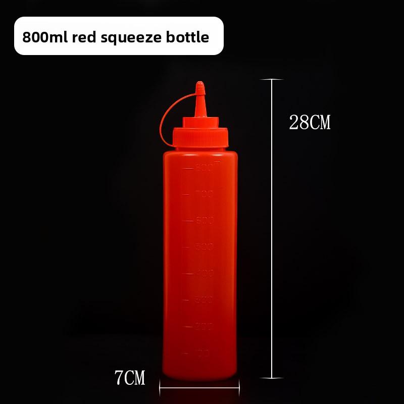 Thickened Plastic Squeeze Sauce Bottle, Tomato Salad Jam Household Seasoning Bottle, Food-grade Pointed Spout Squeeze Sauce Bottle