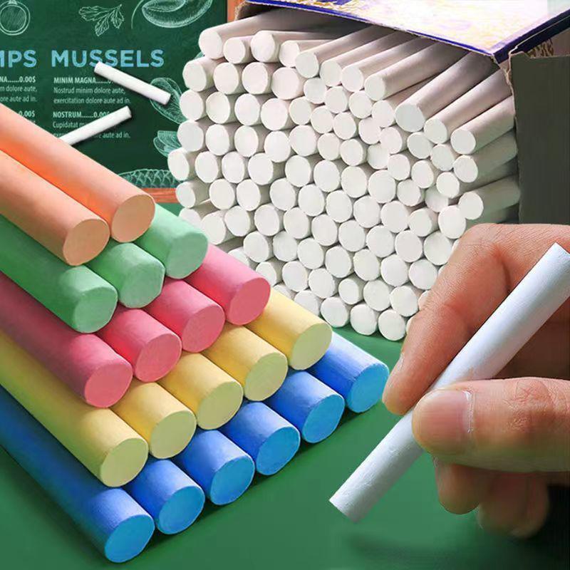 Colored Dustless Chalk Set for Kids - Includes Chalk Holder for Home & Classroom Use