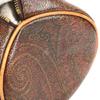 ETRO Paisley Pattern Bag Cylindrical Hand Bag PVC/Leather Brown